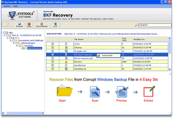 BKF Backup Recovery Tool 5.4
